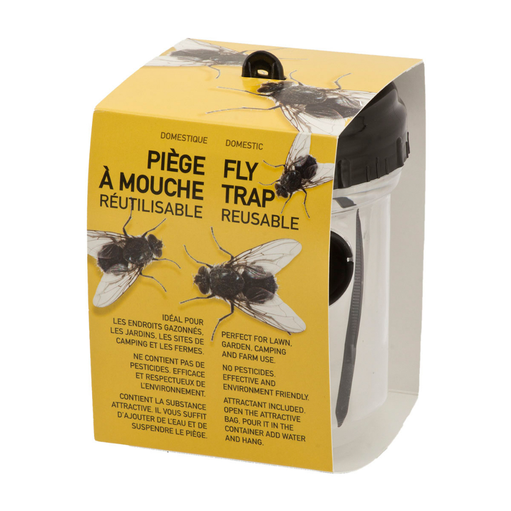 Fly Trap Reusable with powder attractant<span class=' ItemWarning' style='display:block;'>Item is usually in stock, but we&#39;ll be in touch if there&#39;s a problem<br /></span>