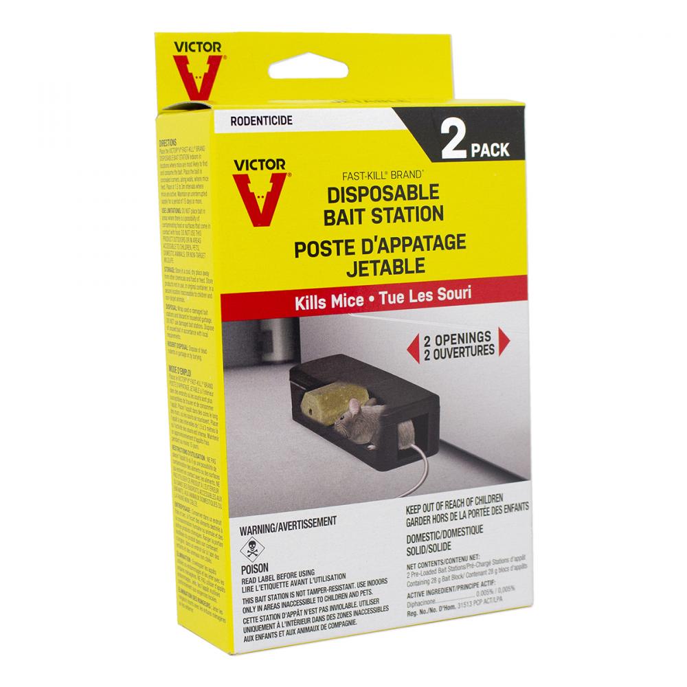 Victor Fast Kill Disposable Mouse Bait Station 2pk<span class=' ItemWarning' style='display:block;'>Item is usually in stock, but we&#39;ll be in touch if there&#39;s a problem<br /></span>