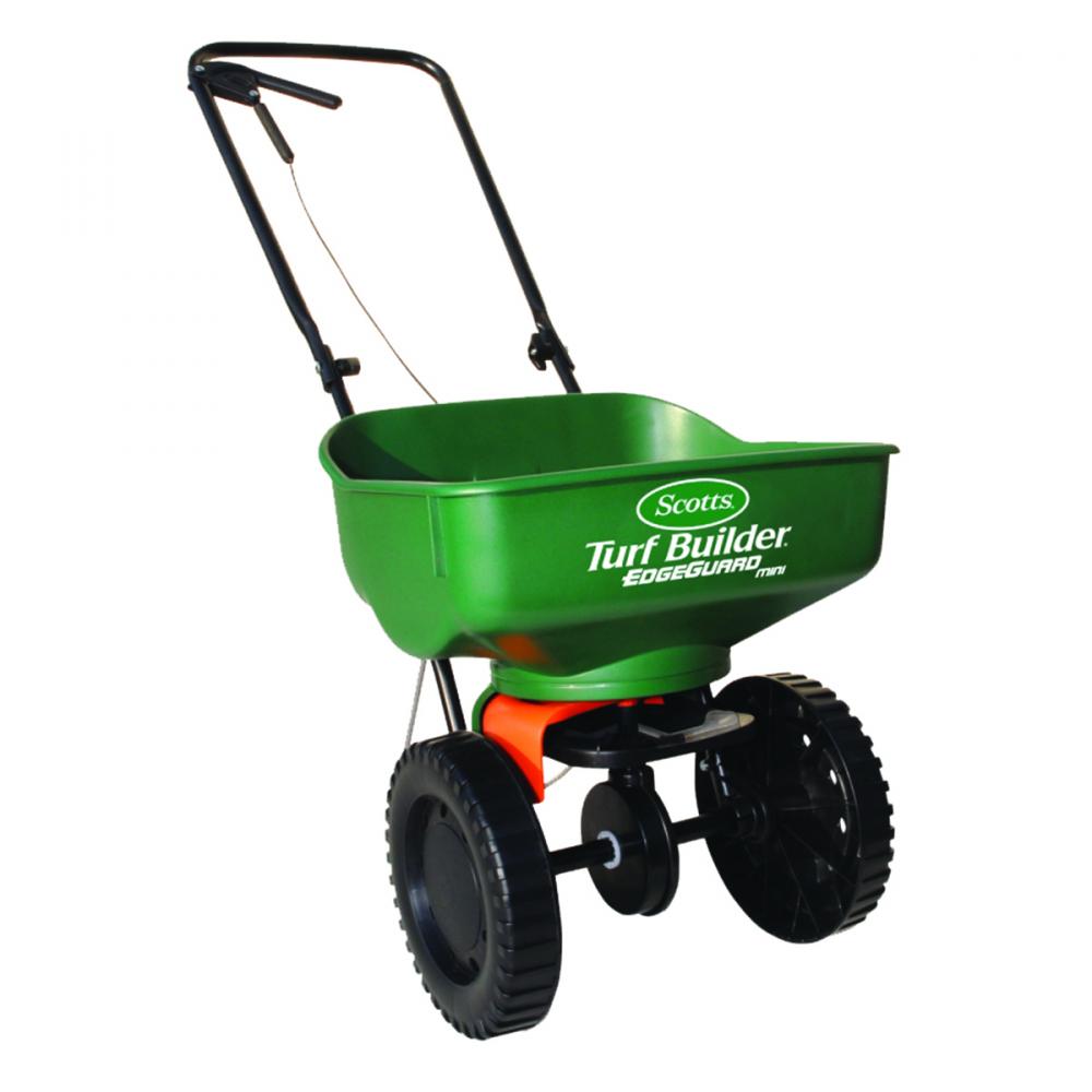 Turf Builder Edgeguard Mini Broadcast Spreader<span class=' ItemWarning' style='display:block;'>Item is usually in stock, but we&#39;ll be in touch if there&#39;s a problem<br /></span>