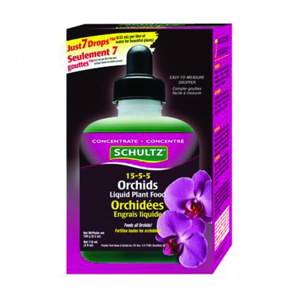 SCHULTZ Orchid Liquid Plant Fertilizer 15-5-5 4oz<span class=' ItemWarning' style='display:block;'>Item is usually in stock, but we&#39;ll be in touch if there&#39;s a problem<br /></span>
