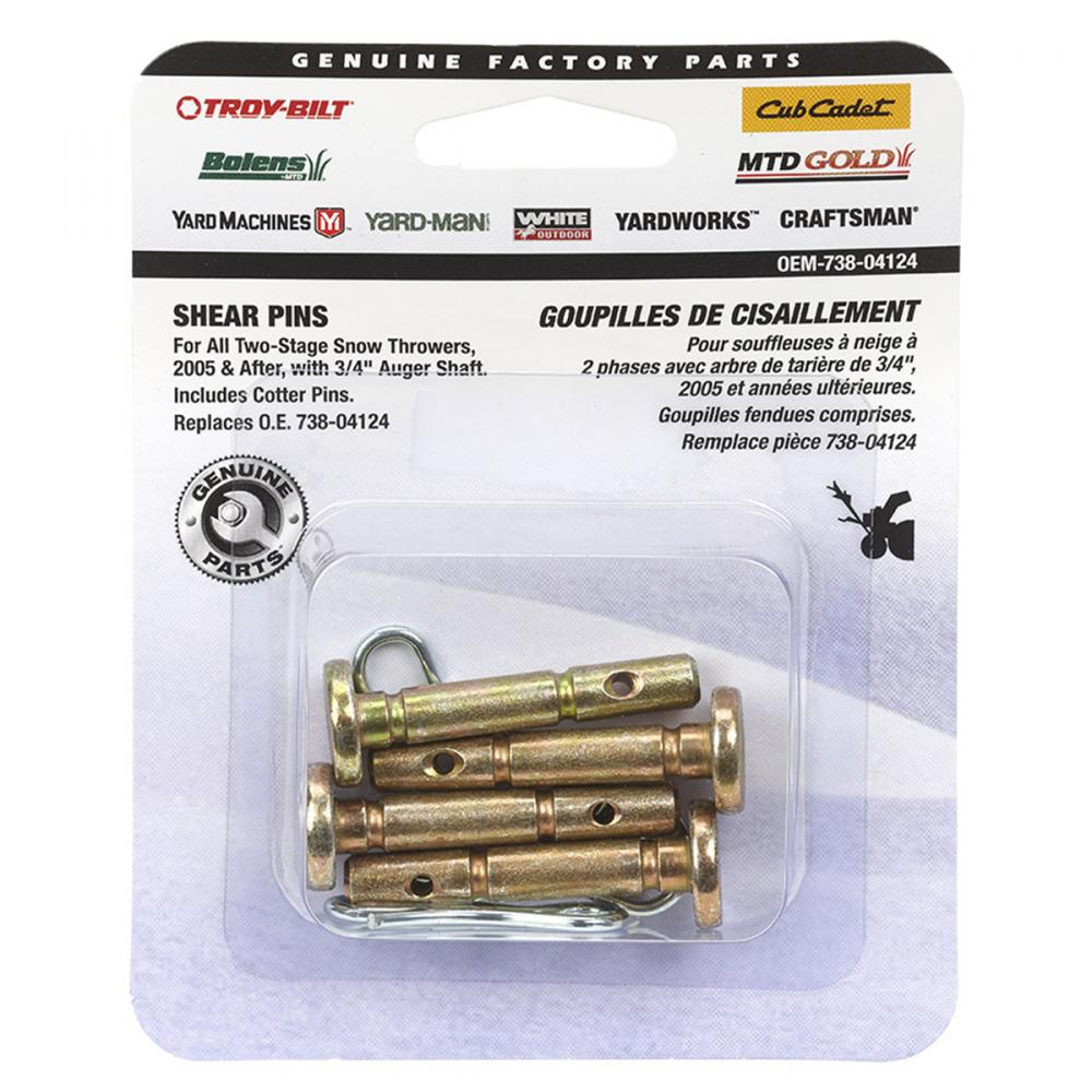 Snow Blower Shear Pins for 500/600 Series<span class=' ItemWarning' style='display:block;'>Item is usually in stock, but we&#39;ll be in touch if there&#39;s a problem<br /></span>