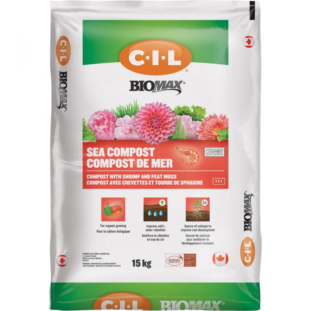 C-I-L BIOMAX Organic Sea Compost 15kg<span class=' ItemWarning' style='display:block;'>Item is usually in stock, but we&#39;ll be in touch if there&#39;s a problem<br /></span>