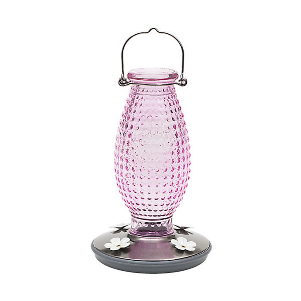 Hummingbird Feeder Vintage Pink Hobnail 16oz<span class=' ItemWarning' style='display:block;'>Item is usually in stock, but we&#39;ll be in touch if there&#39;s a problem<br /></span>