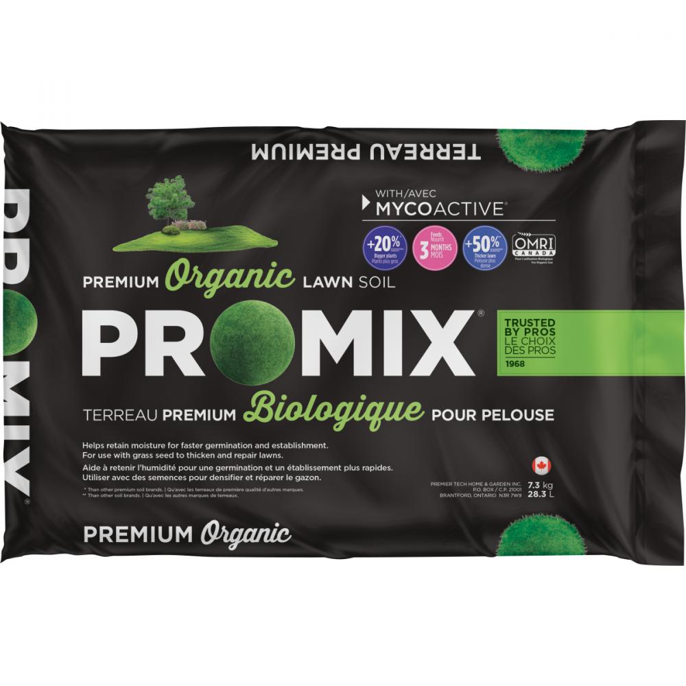 PRO-MIX Organic Lawn Soil 28.3l<span class=' ItemWarning' style='display:block;'>Item is usually in stock, but we&#39;ll be in touch if there&#39;s a problem<br /></span>