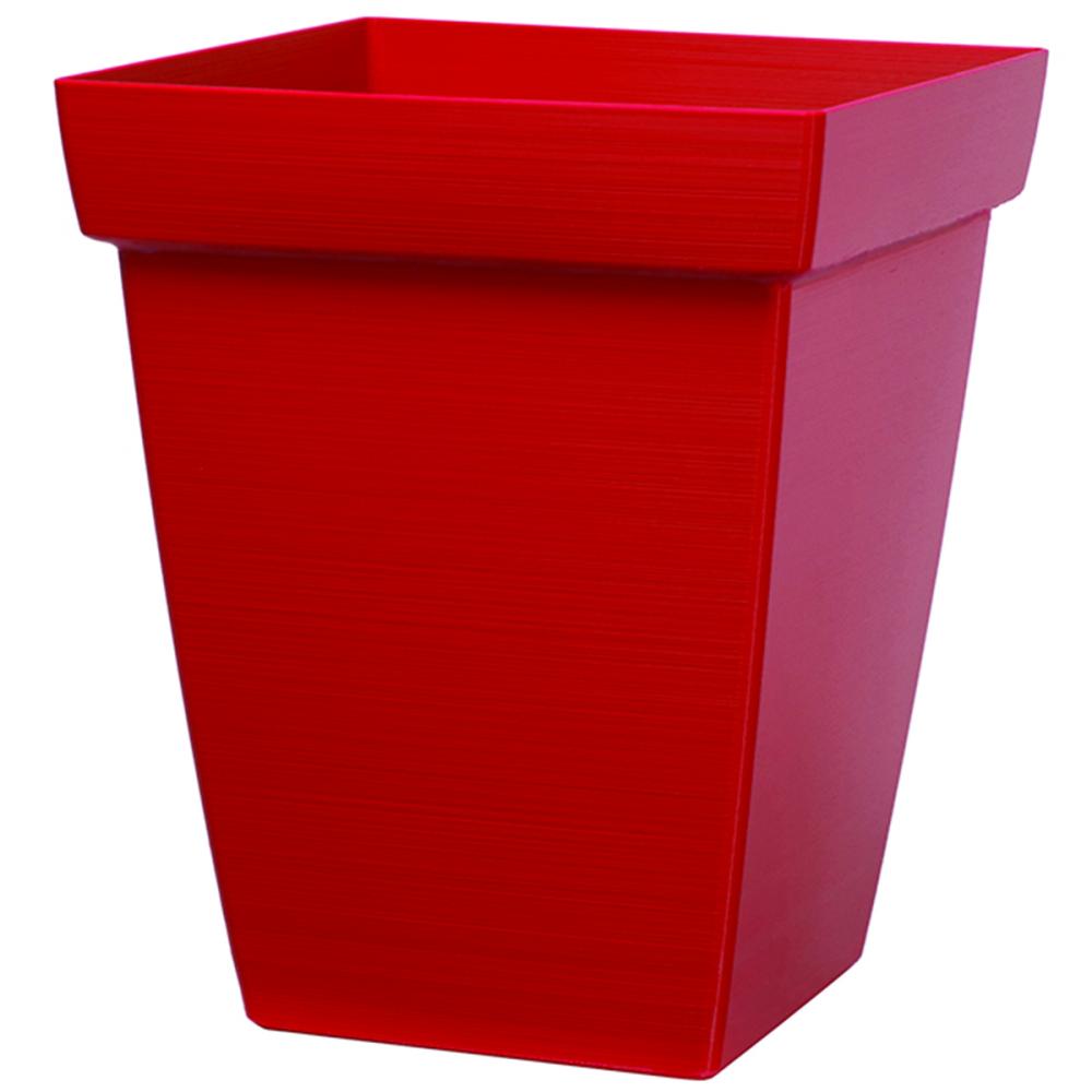 Bamboo Self-Watering Contemporary Planter Plastic Square 11in Red<span class=' ItemWarning' style='display:block;'>Item is usually in stock, but we&#39;ll be in touch if there&#39;s a problem<br /></span>