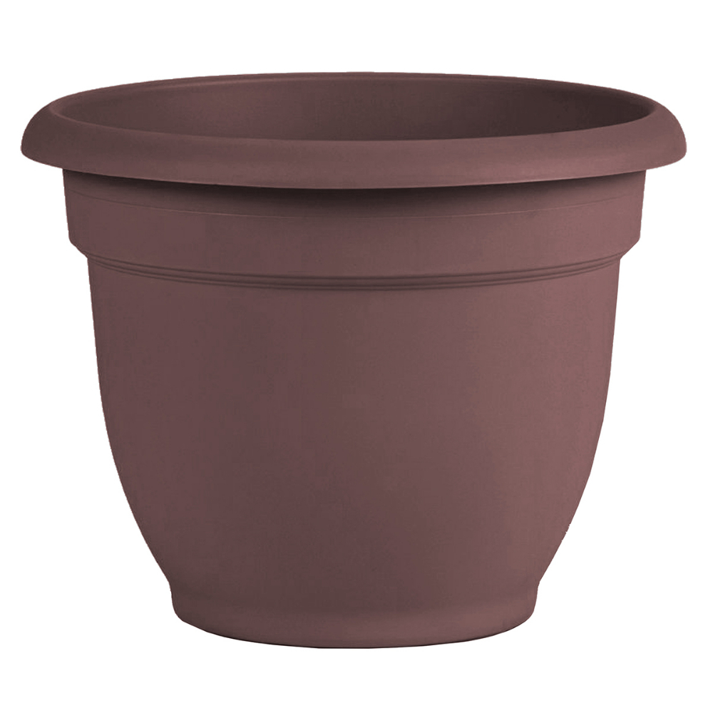 Ariana Self-Watering Planter Plastic Round Rolled Rim 8.5x10.8in Merlot<span class=' ItemWarning' style='display:block;'>Item is usually in stock, but we&#39;ll be in touch if there&#39;s a problem<br /></span>