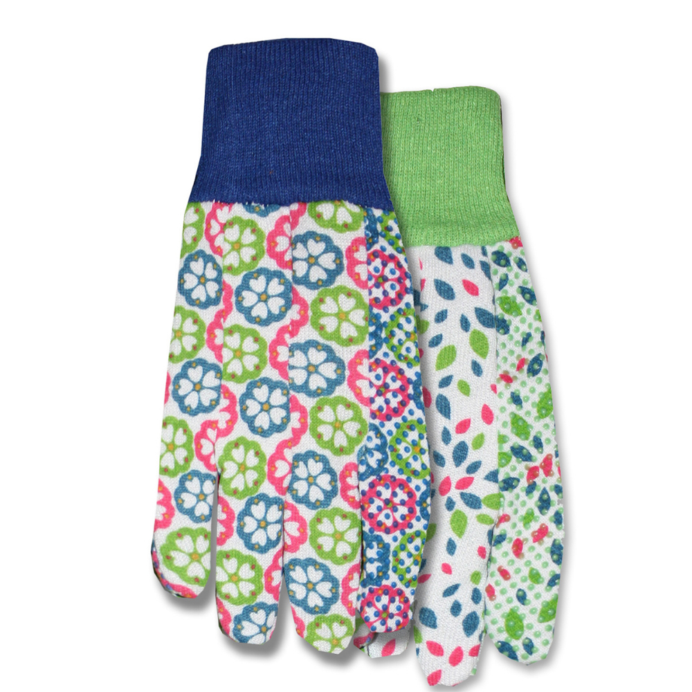 1Pair Gloves Garden Ladies Jersey W/Grip Dot Palm & Fingers Size: M Floral Print<span class=' ItemWarning' style='display:block;'>Item is usually in stock, but we&#39;ll be in touch if there&#39;s a problem<br /></span>