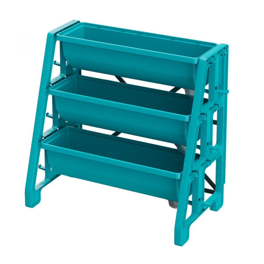 Vertical Planter Modular 3-Tier Plastic Turquoise<span class=' ItemWarning' style='display:block;'>Item is usually in stock, but we&#39;ll be in touch if there&#39;s a problem<br /></span>
