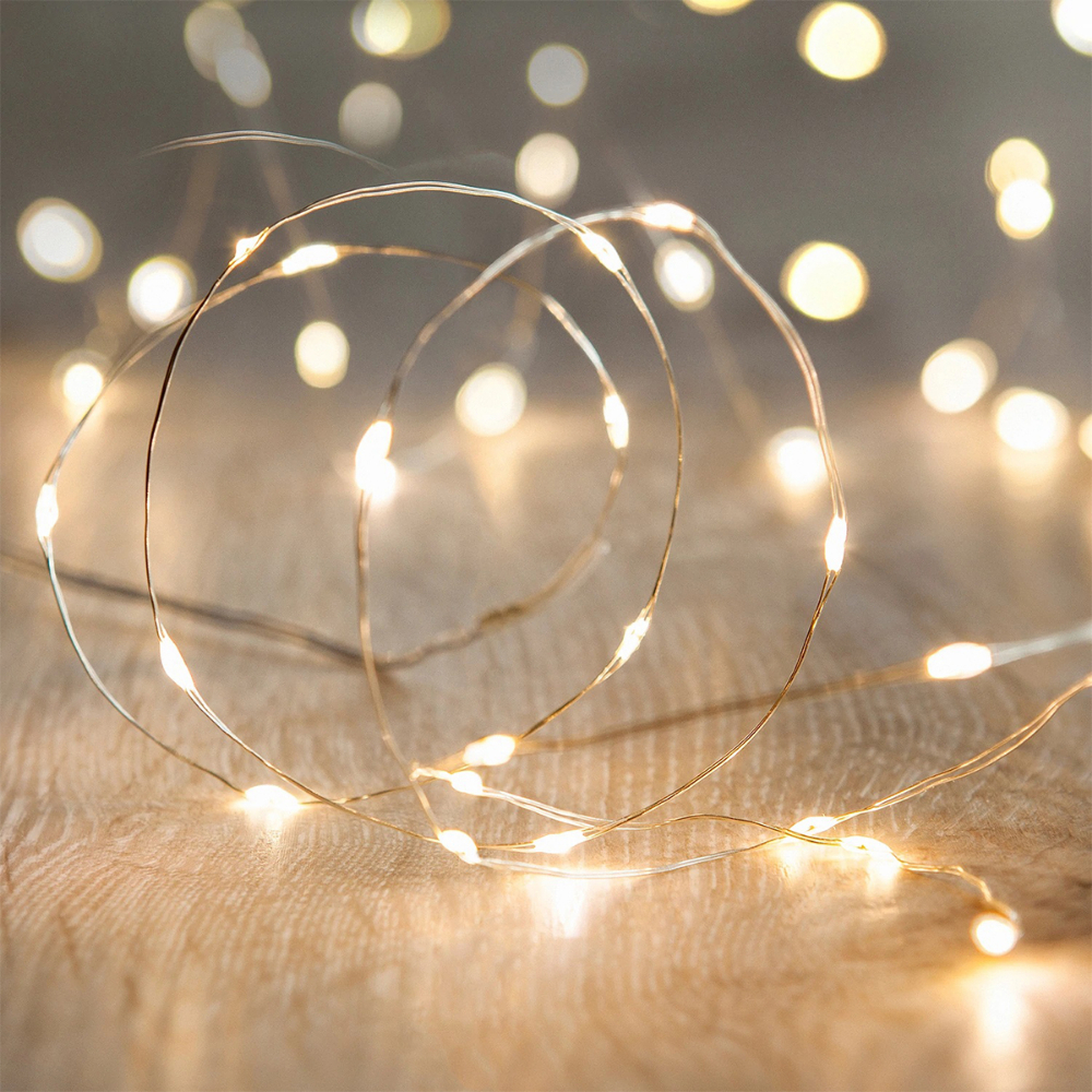 Fairy Light String 100 Warm White Bulbs 33&#39;<span class=' ItemWarning' style='display:block;'>Item is usually in stock, but we&#39;ll be in touch if there&#39;s a problem<br /></span>