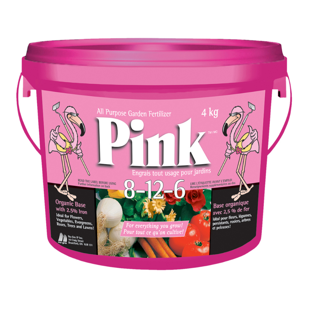 8-12-6 Pink All Purpose Garden Fertilizer 4kg PAIL<span class=' ItemWarning' style='display:block;'>Item is usually in stock, but we&#39;ll be in touch if there&#39;s a problem<br /></span>