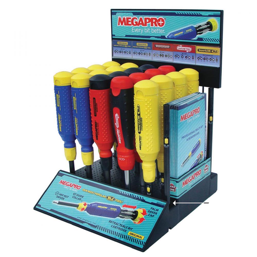 MegaPro Counter Display 20pc-MUST BUY 20 DRIVERS TO GET DISPLAY<span class=' ItemWarning' style='display:block;'>Item is usually in stock, but we&#39;ll be in touch if there&#39;s a problem<br /></span>