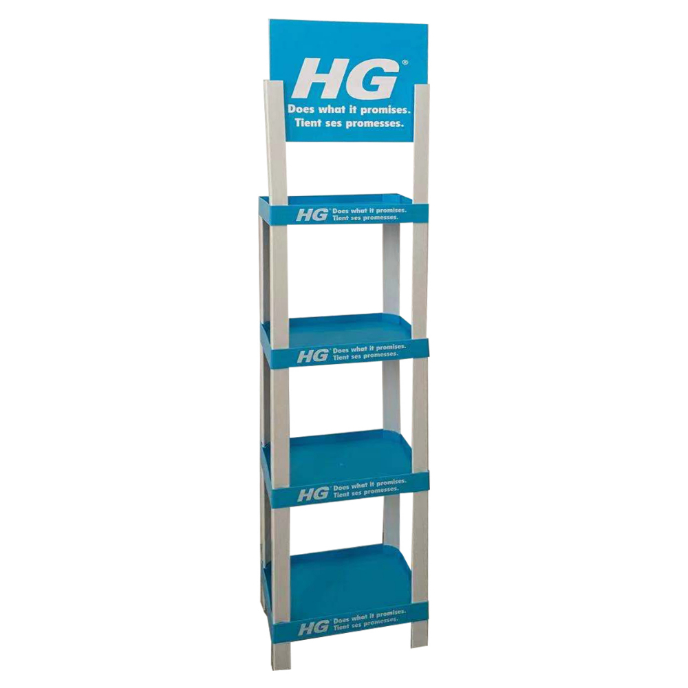 HG 4-Shelf Empty Display Stand with Bilingual Header 13.5in wide<span class=' ItemWarning' style='display:block;'>Item is usually in stock, but we&#39;ll be in touch if there&#39;s a problem<br /></span>