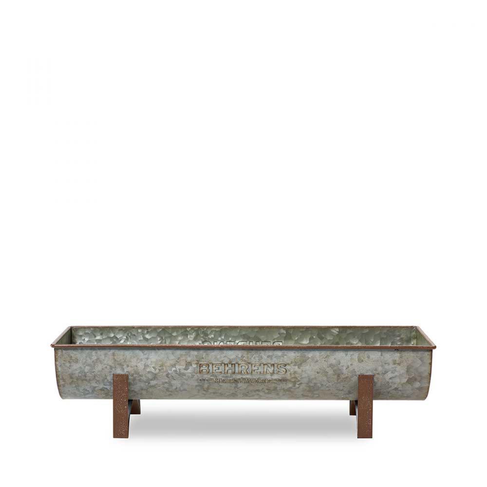 Planter Trough on Stand Aged Galvanized 5x6.7x19.75in 5L/1.1G<span class=' ItemWarning' style='display:block;'>Item is usually in stock, but we&#39;ll be in touch if there&#39;s a problem<br /></span>