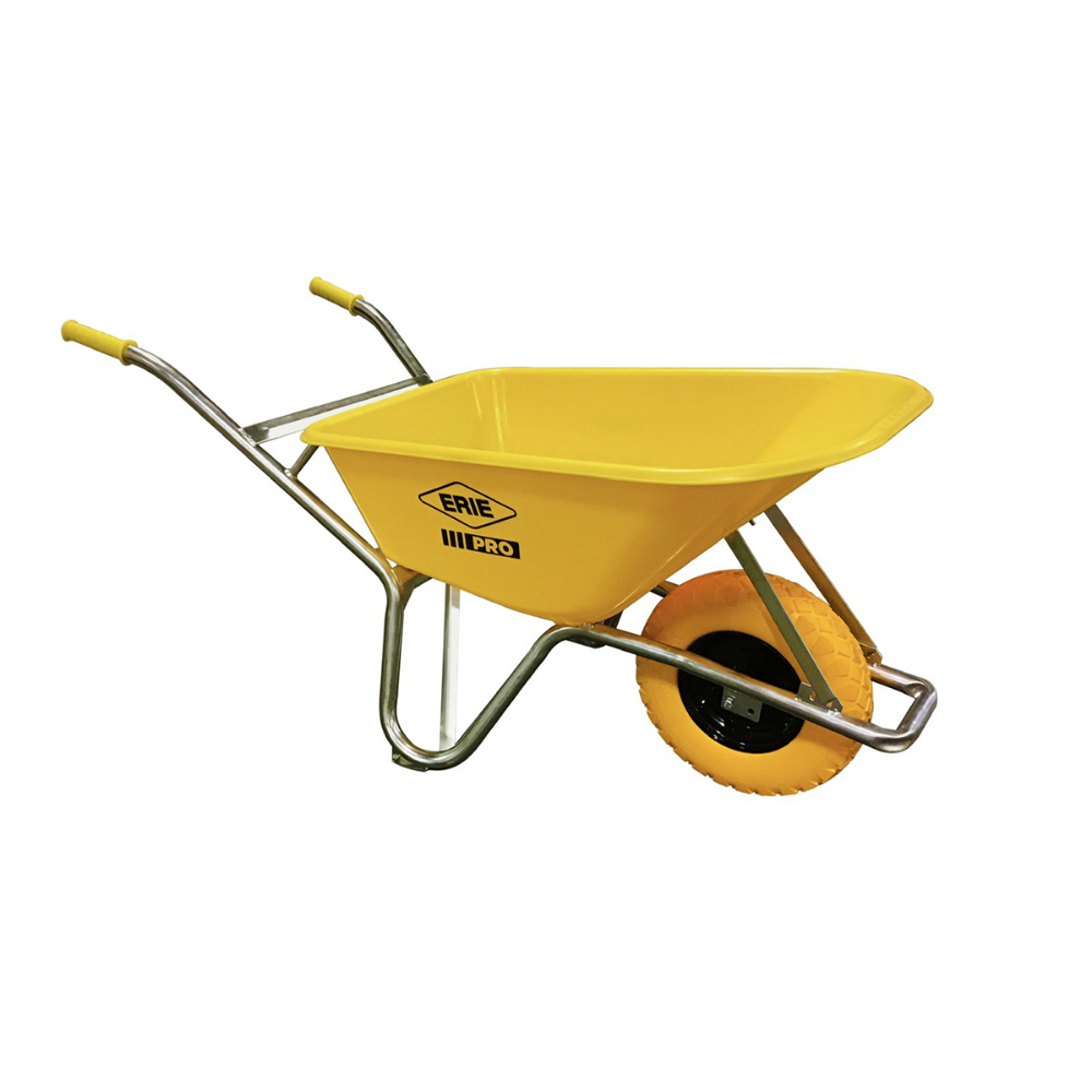 Pro Wheelbarrow 6cu.ft Poly Tray Steel Frame 62in handles Flat Free Tire<span class=' ItemWarning' style='display:block;'>Item is usually in stock, but we&#39;ll be in touch if there&#39;s a problem<br /></span>