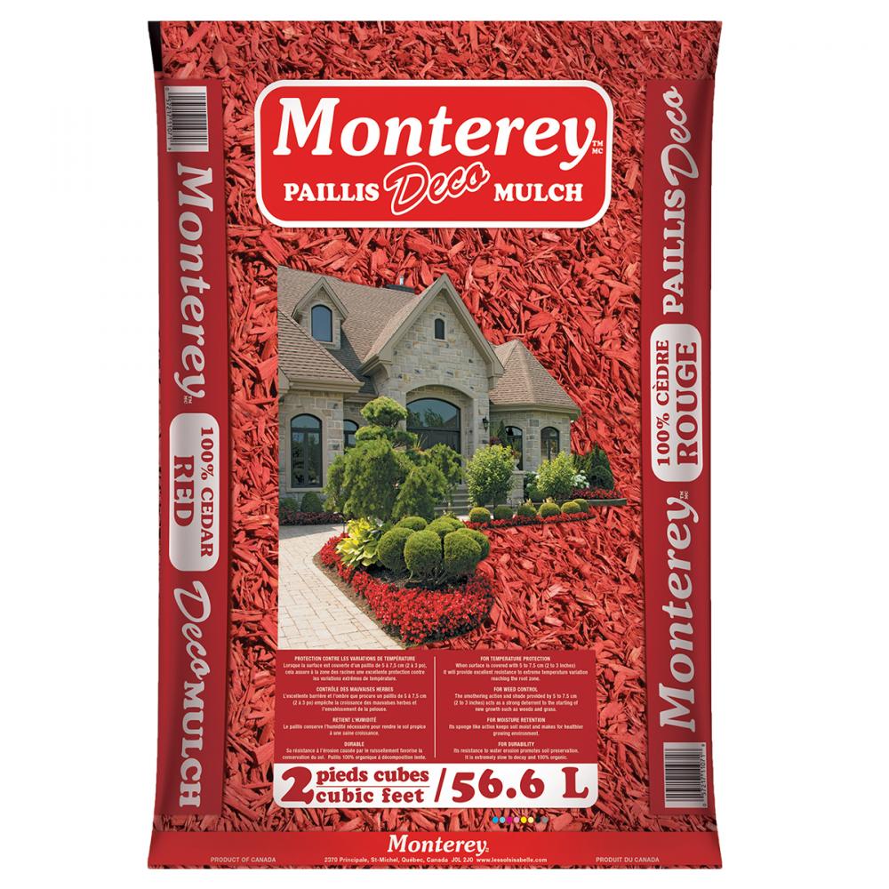 Monterey Cedar Mulch Red 2cu.ft.<span class=' ItemWarning' style='display:block;'>Item is usually in stock, but we&#39;ll be in touch if there&#39;s a problem<br /></span>