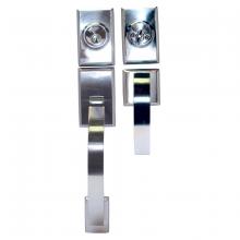 Toolway 100465 - Door Lock Grip Square Satin Chrome (Zinc Alloy)