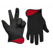 Toolway 105527 - 1dz. Brown Jersey Gloves Red Fleece Lining (OSFA)