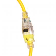 Toolway 140037 - Extension Cord Outdoor SJTW 10/3 Lighted Single Tap Yellow 100ft
