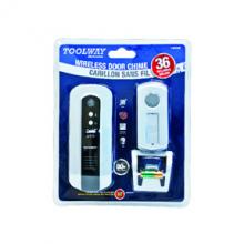 Toolway 140103 - Door Chime w/Wireless Remote Touch Button w/LED & Waterproof Transmitter Silver