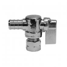 Toolway 150557 - Pex Quarter Turn Angle Stop Valve ½in pex x 3/8in od