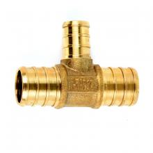 Toolway 151114 - Brass Pex Tee ¾in Barb x ¾in Barb x ½in Barb