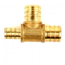 Toolway 151121 - Brass Pex Tee ¾in Barb x ½in Barb x ¾in Barb