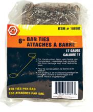 Toolway 169982 - Bar Ties 6in 17G 200/bag