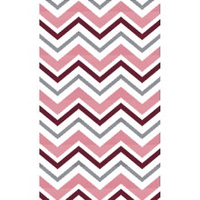 Toolway 184467 - Outdoor Plastic Patio Rug Copenhagen Geo 4 x 6ft Black/White/Red