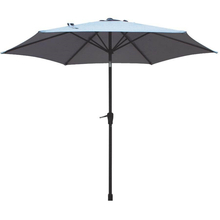 Toolway 184705 - Market Patio Umbrella 9ft Polyester With Tilt & Crank Gray