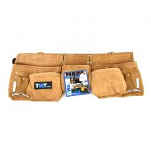 Toolway 187053 - Waist Apron Split Leather 12-Pocket with 2in Leather Belt Beige