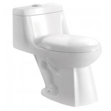 Toolway 188036 - 1-Piece Toilet Dual Flush Elongated-Front 4.8L/6L White