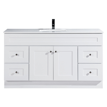 Toolway 188278 - Newport Vanity and Basin 2-Door/4-Drawer 60x18x34" White