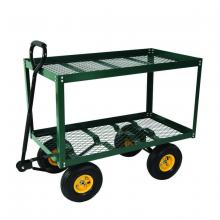 Toolway 191121 - Double Deck Steel Nursery Cart w/Pneumatic Tires 34in x18in