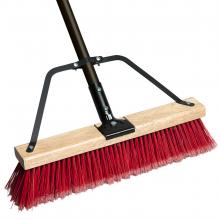 Toolway 207018 - Ryno Push Broom 18in Braced Handle Med PVC Bristles 60" Handle