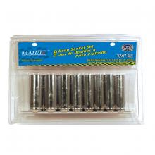 Toolway 701439 - 9PC Deep Socket Set Metric 1/4in Dr Set