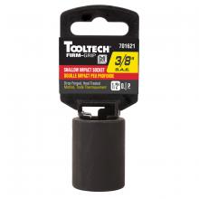 Toolway 701621 - Shallow Impact Socket SAE 3/8in x 1/2in Dr Cr-V