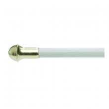 Toolway 82077624 - Cafe Curtain Rod 7/16in 48-86in Brass