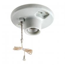 Toolway 83018657 - Ceiling Recept. Porc White w/Pullchain