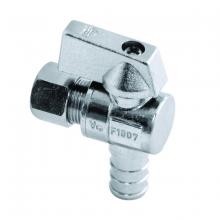 Toolway 84051043 - Pex Chromed Angle Stop ½Barb X 3/8Comp