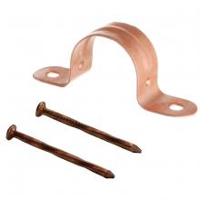 Toolway 84070000 - 100Pk Copper Tube Clamp ½in W/Nails