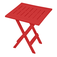 Toolway 88014312 - Patio Folding Side Table Plastic Red Explosion