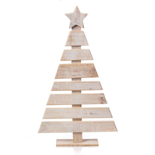 Toolway 88602603 - Wooden Tabletop Christmas Tree 27-1/2" Hand Painted White