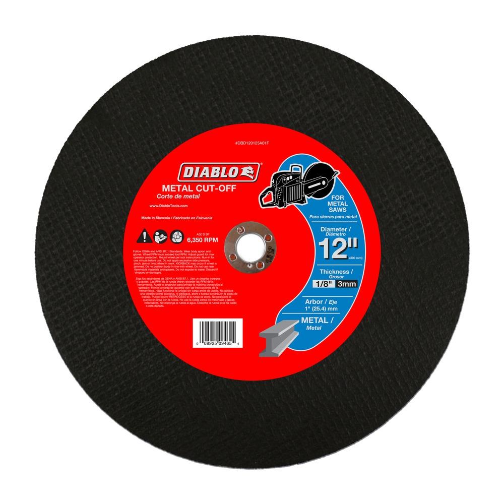 12 in. Metal High Speed Cut Off Disc 1 in.<span class=' ItemWarning' style='display:block;'>Item is usually in stock, but we&#39;ll be in touch if there&#39;s a problem<br /></span>