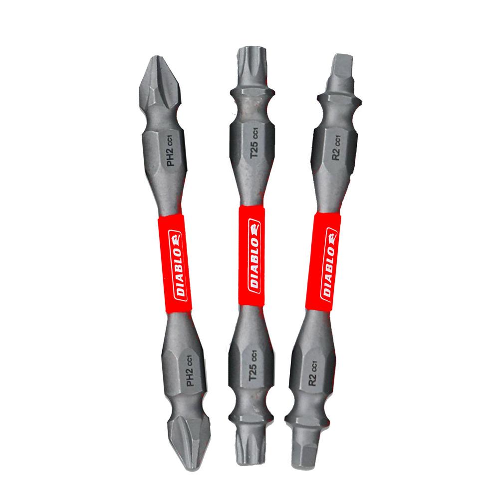 2-1/2&#34; Double-Ended Phillips, Square and Torx Drive Bit Set (3-Piece)<span class=' ItemWarning' style='display:block;'>Item is usually in stock, but we&#39;ll be in touch if there&#39;s a problem<br /></span>