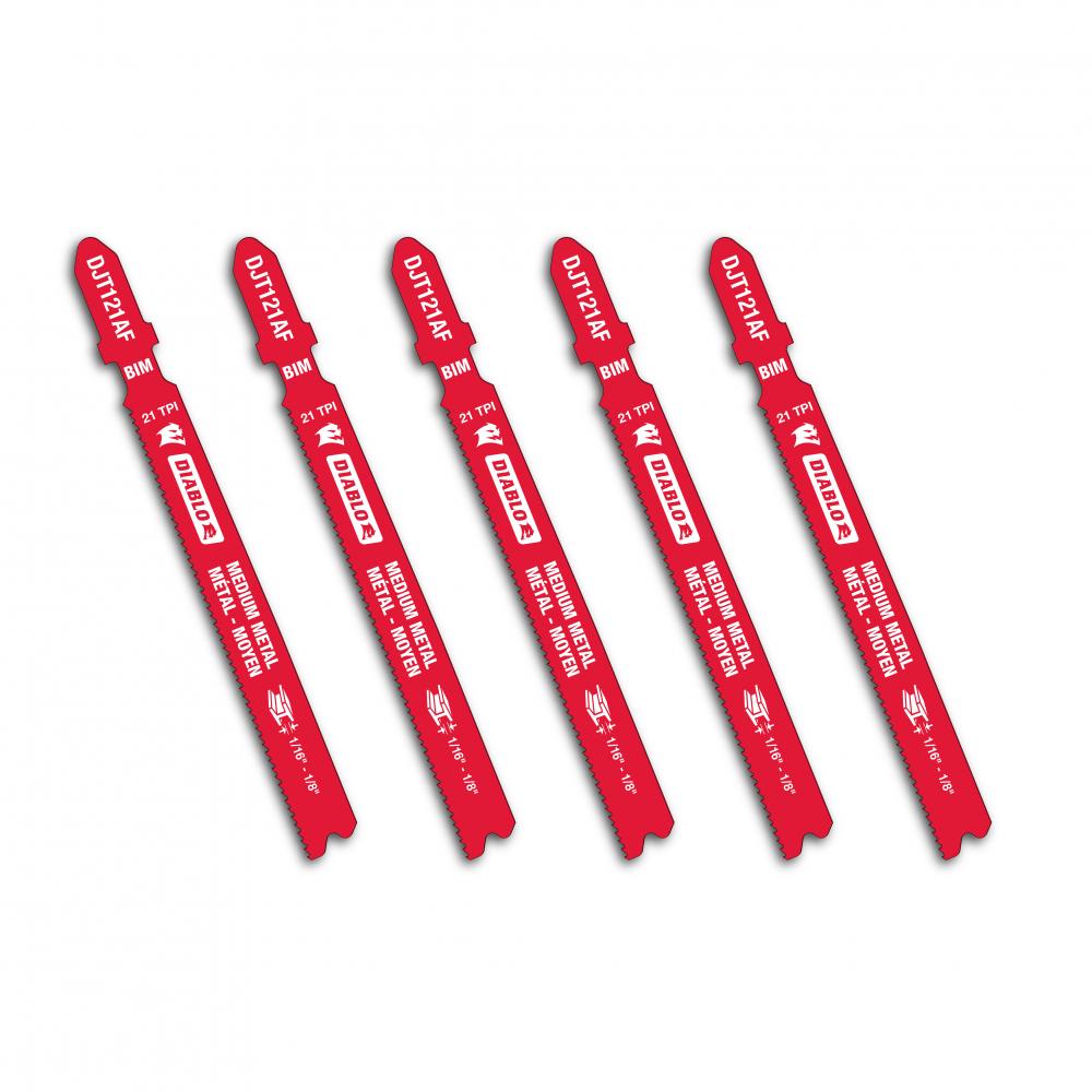 3-5/8&#34; 21TPI Bi-Metal Jig Saw Blades for Medium Metal (5-Pack)<span class=' ItemWarning' style='display:block;'>Item is usually in stock, but we&#39;ll be in touch if there&#39;s a problem<br /></span>