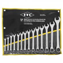 ITC 020211 - Polished Combination Wrench Set - Metric - 14 pc