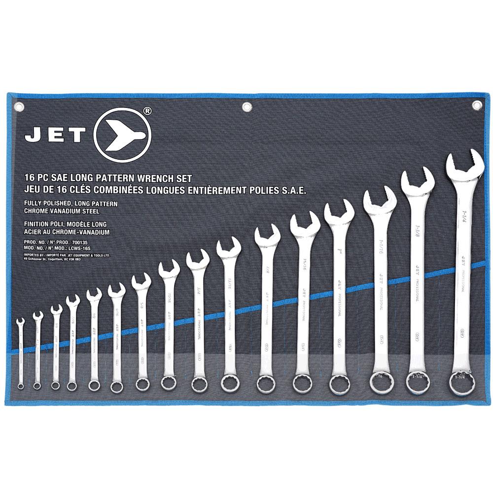 Long Pattern Fully Polished Combination Wrench Set - SAE - 16 pcs<span class=' ItemWarning' style='display:block;'>Item is usually in stock, but we&#39;ll be in touch if there&#39;s a problem<br /></span>