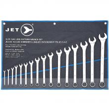 Jet - CA 700135 - Long Pattern Fully Polished Combination Wrench Set - SAE - 16 pcs