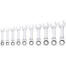 Jet - CA 700302 - Stubby Ratcheting Combination Wrench Set - Metric - 10 pcs