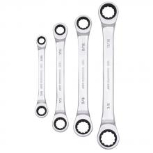 Jet - CA 700346 - Ratcheting Double Box Wrench Set  - SAE - 4 pc